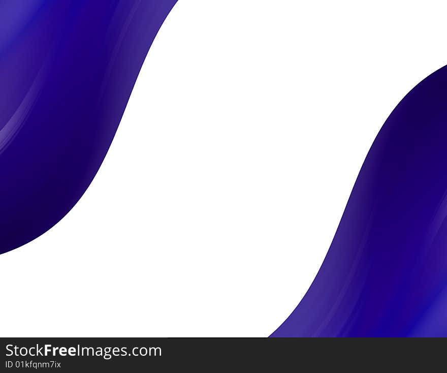 Blue waves on white background. Abstract illustration