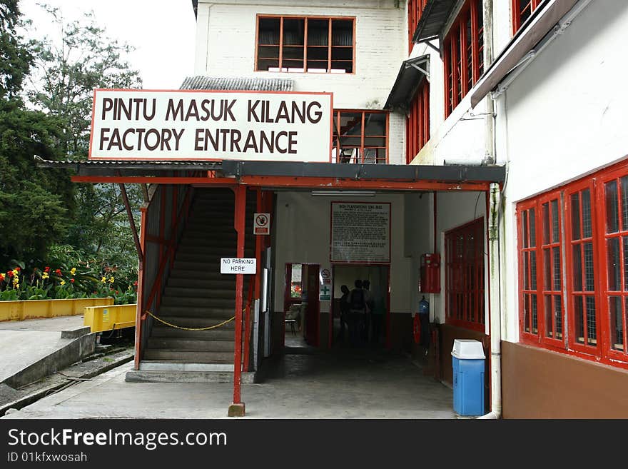 Boh Tea Factory Entrance at Cameron Highland