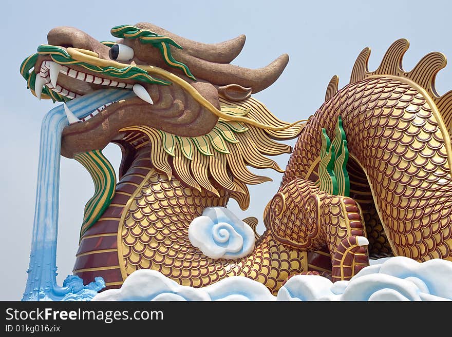 Huge dragon sculpture