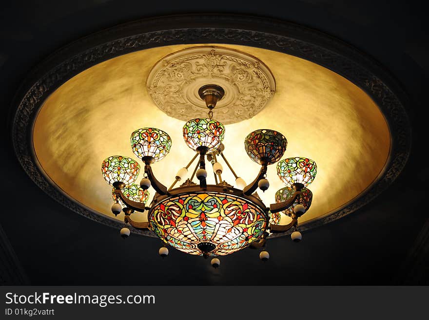 A Stained-Glass Chandellier