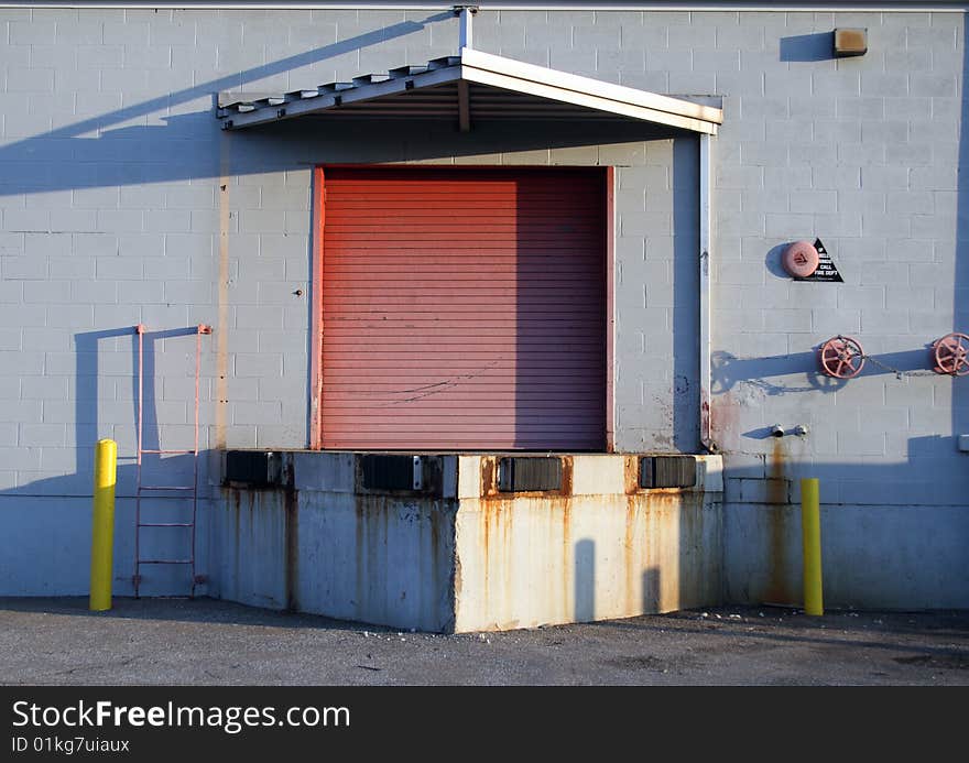 Dock on a warehouse, grocery store or industrial building. Dock on a warehouse, grocery store or industrial building.