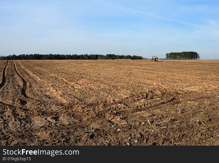 Tractor In Field