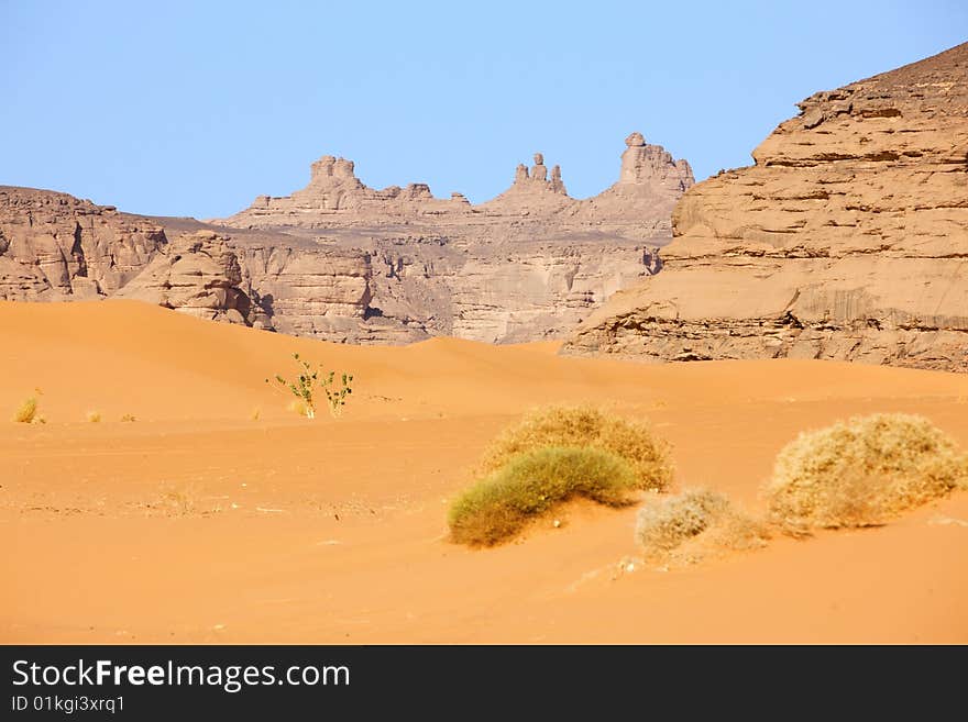 Mountains in area of Akakus, Lybia - Africa. Mountains in area of Akakus, Lybia - Africa