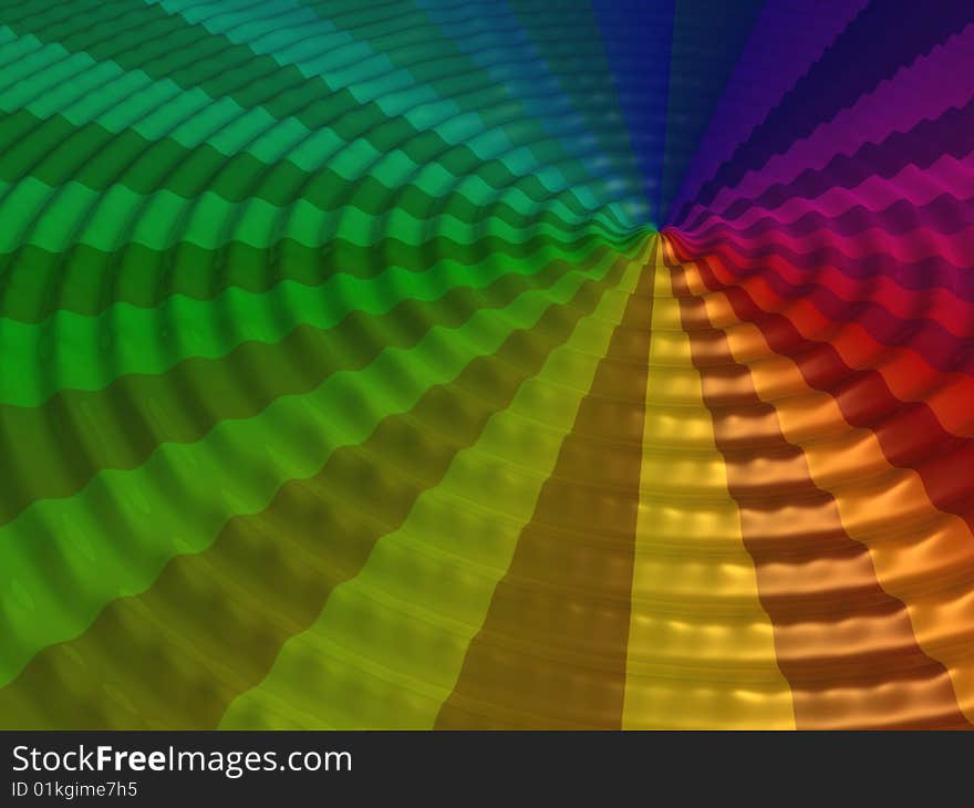 Centered rainbow wave