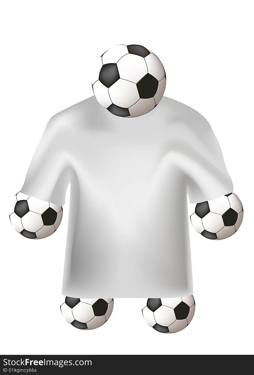 Soccer t-shirt with balls