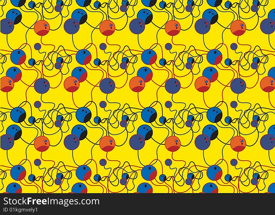 Vector illustration of Colorful  beads pattern . Retro abstract funky  background . Vector illustration of Colorful  beads pattern . Retro abstract funky  background .