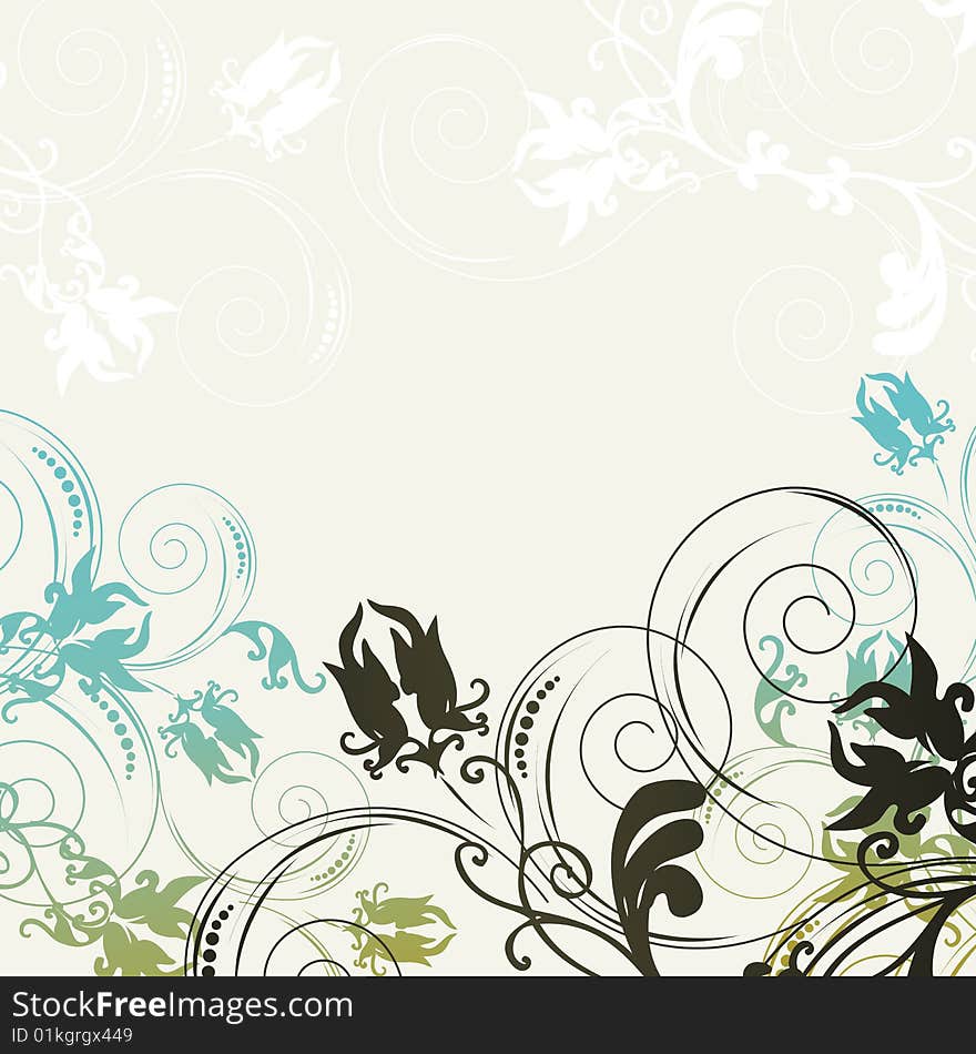 Flower color background - vector illustration