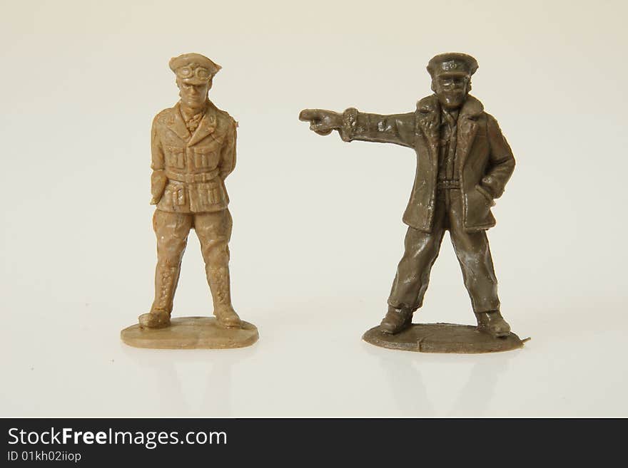 British And German Toy Soldiers Commanders