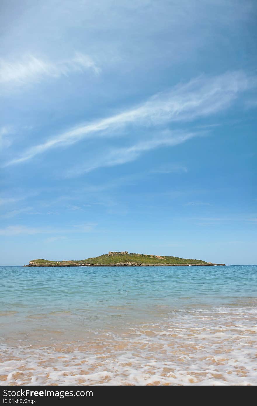 Panorama of a beautiful beach