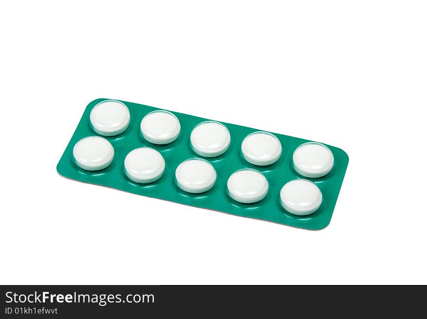 Pills on a white background. Pills on a white background