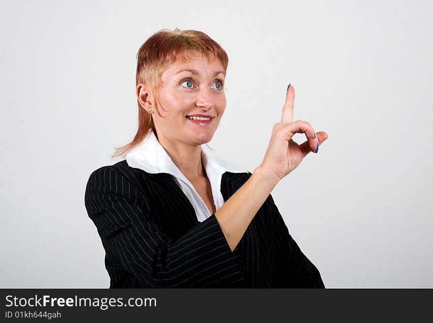 Business lady with blue eyes