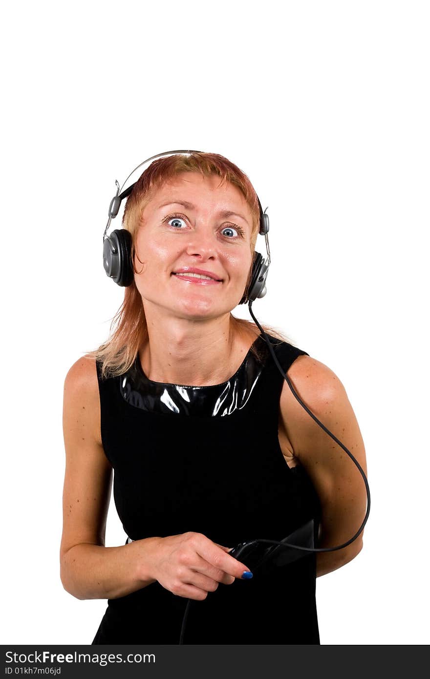 Fashion girl with headphones