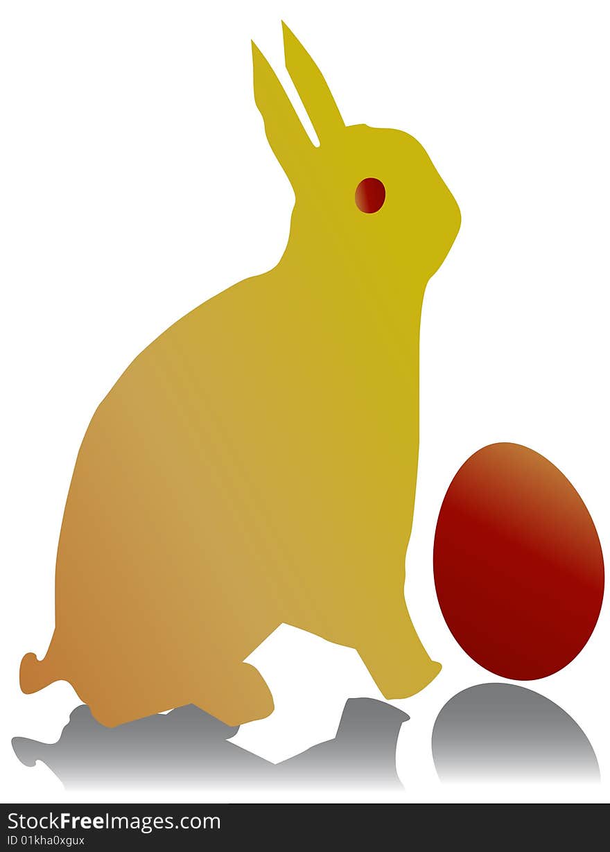 Bunny with egg, Easter celebrity