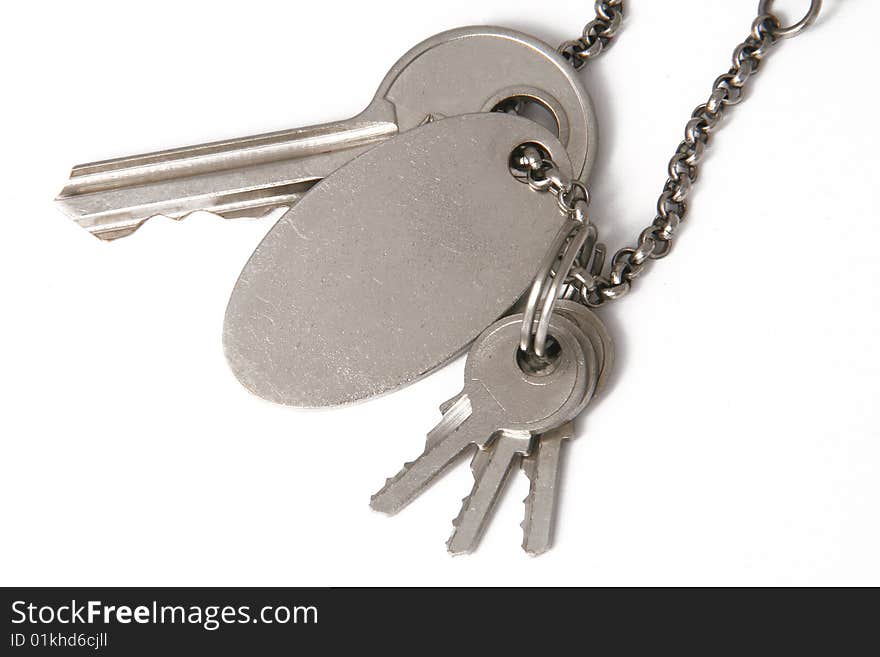 Bunch of keys with on metal chains