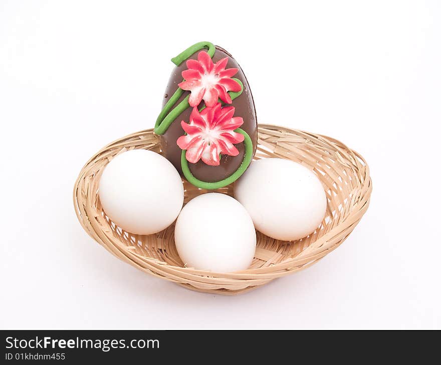 Easter egg isolated on white background