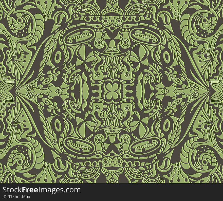 Seamless green abstract vector wallpaper. Vector. Seamless green abstract vector wallpaper. Vector.