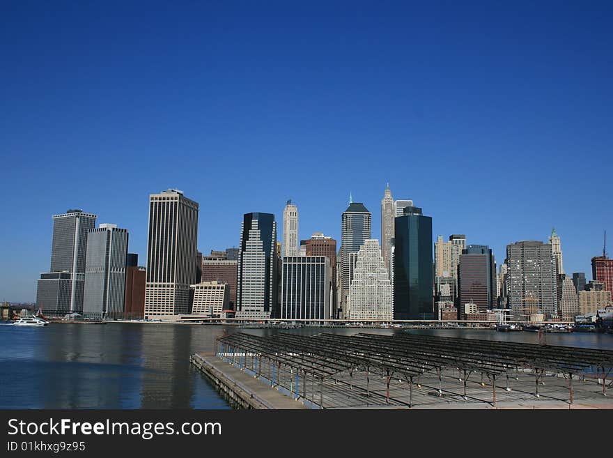 Lower Manhattan as seen from Brooklyn Heights. Lower Manhattan as seen from Brooklyn Heights.