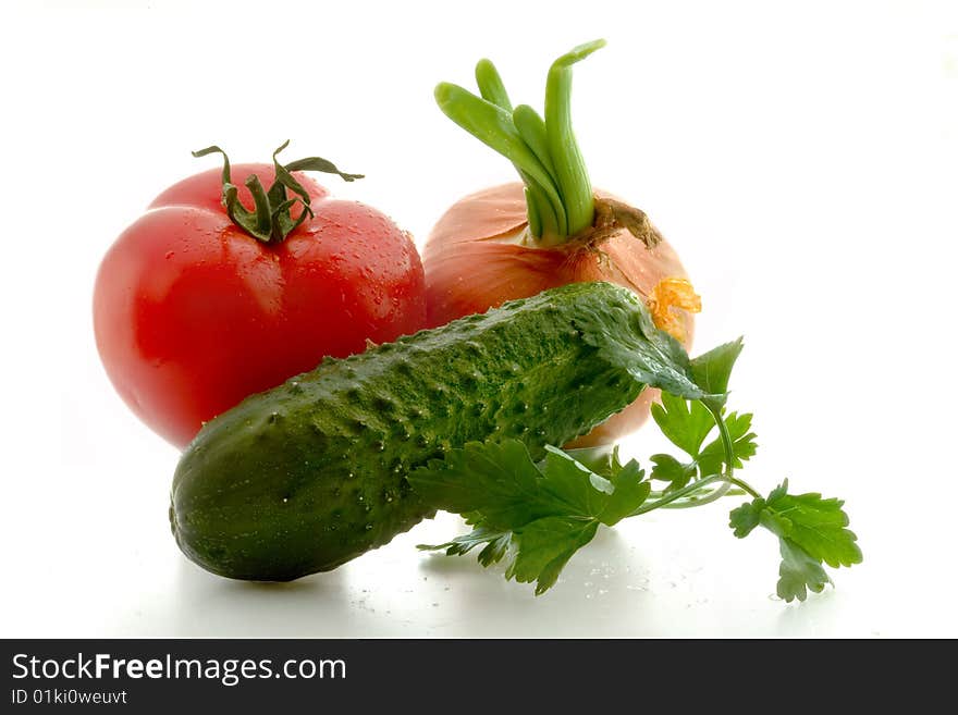 Collection of ripe vegetables