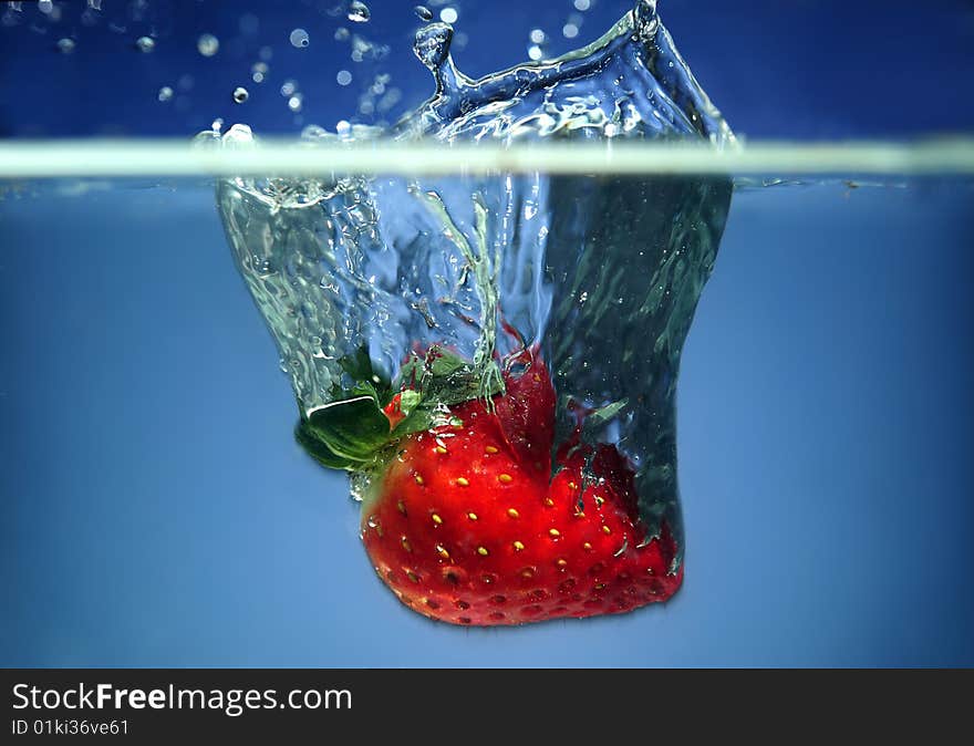 Strawberry In Water