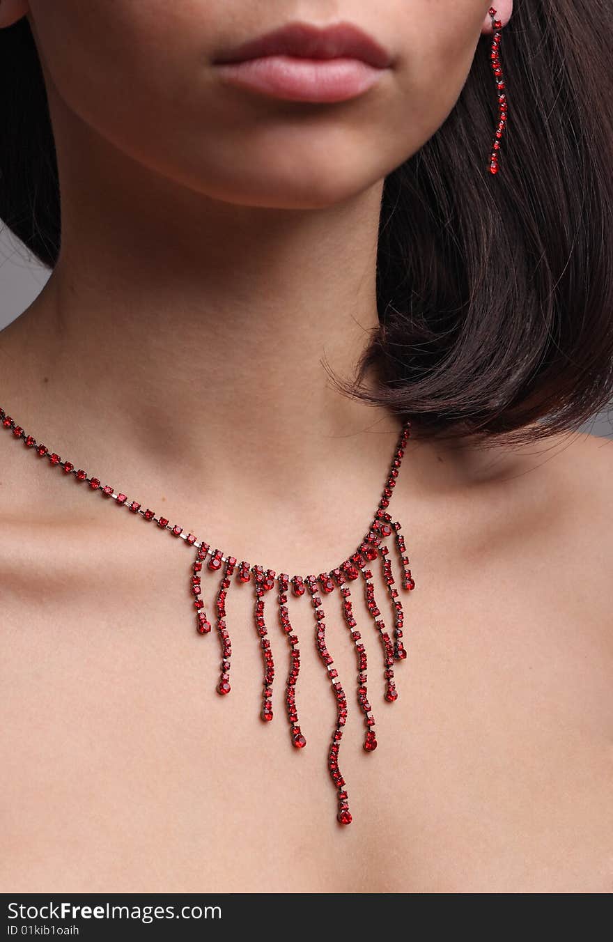 Beautiful adornment on neck