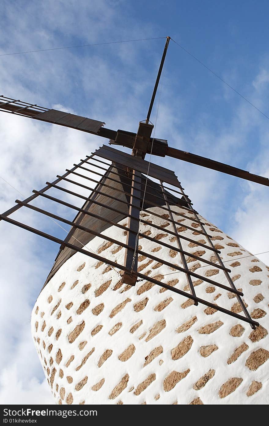 Detail of a traditional windmill at Fuerteventura, Canary Islands. Detail of a traditional windmill at Fuerteventura, Canary Islands.