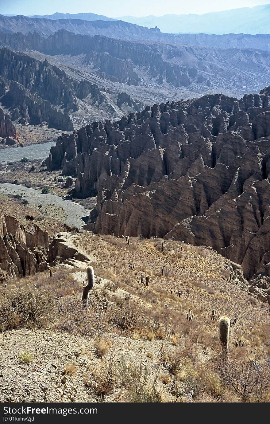 View Into Valley In Bolivia,Bolivia