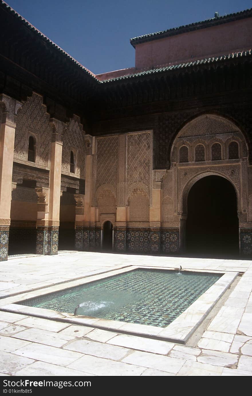 Palace in the Medina in Marrakesh,Morocco. Palace in the Medina in Marrakesh,Morocco