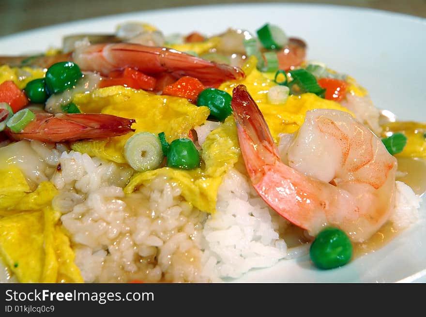 Shrimp stir fry