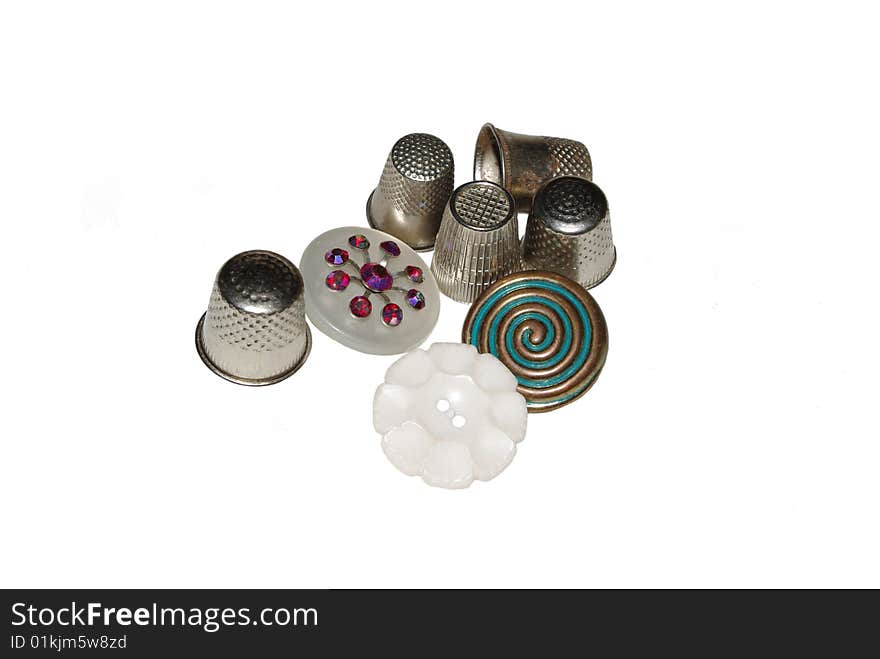 VIntage Thimbles and Buttons