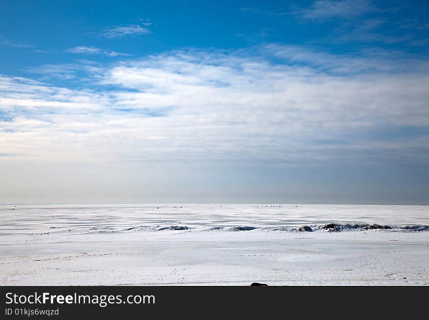 Ice floe on Gulf of Finland (part of Baltic sea) in April. Ice floe on Gulf of Finland (part of Baltic sea) in April