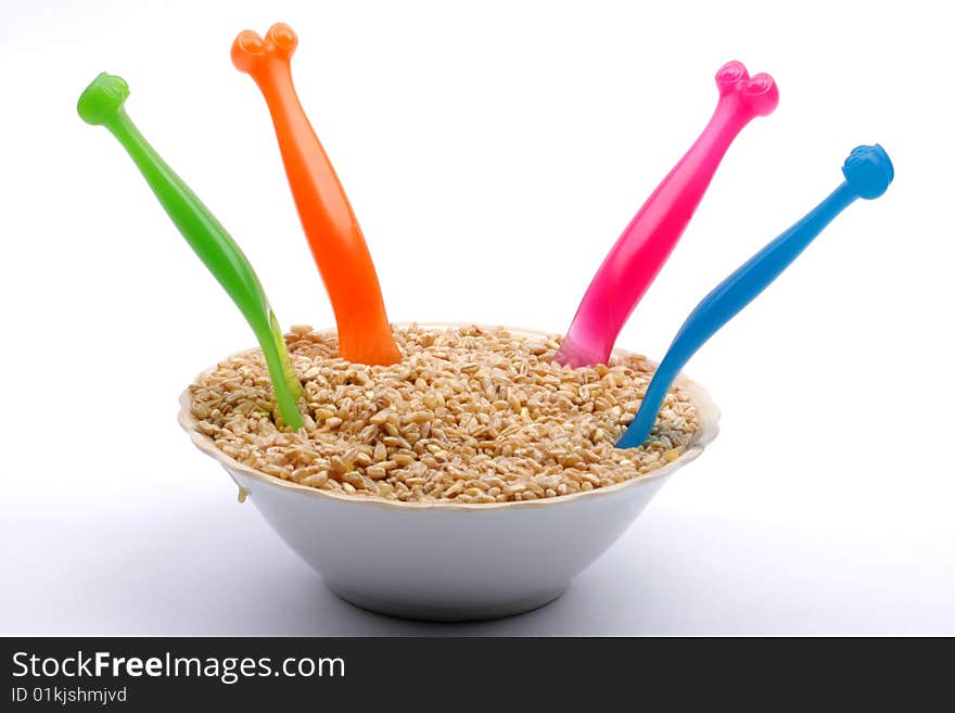 Image with utensil colors background