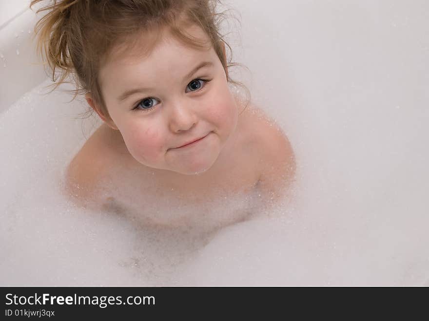 Girl in the bath