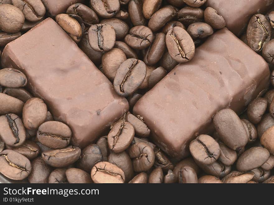 Chocolate With Coffee Beans