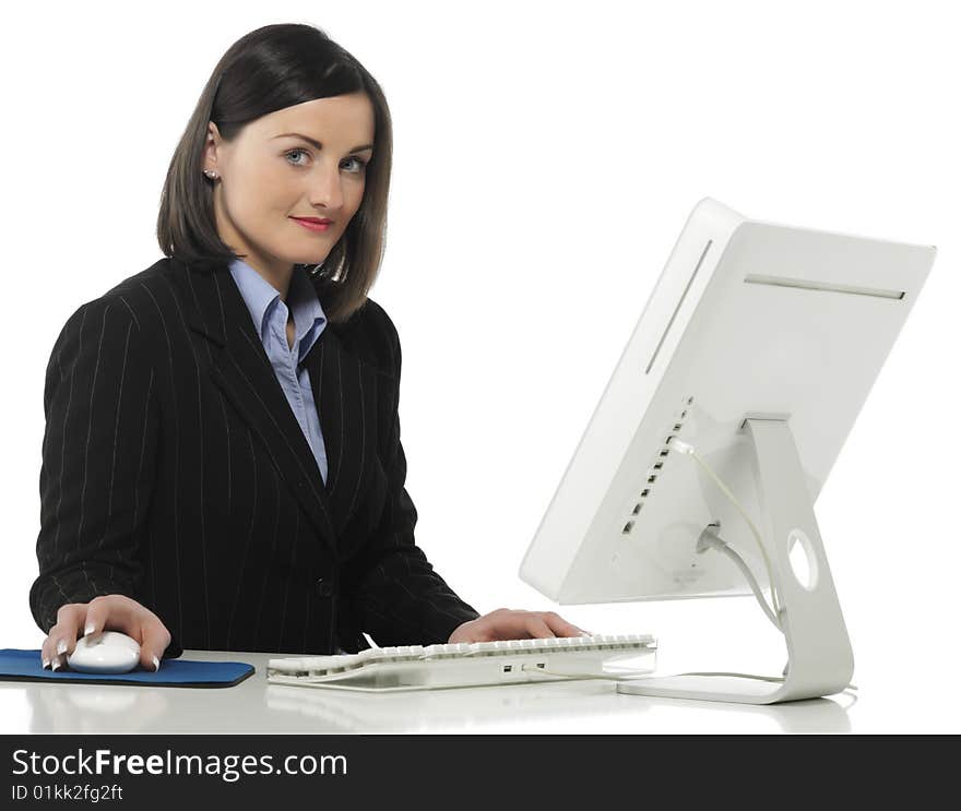 Beautiful businesswoman in her office