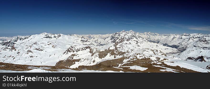 Ski resort Tignes panorama