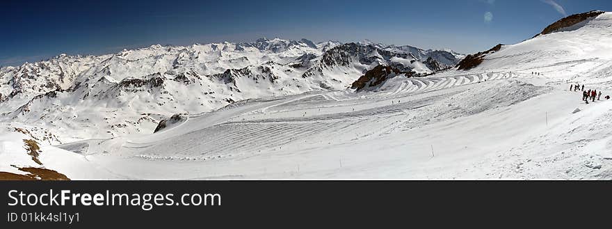 Mountain Ski resort Tignes. France. Mountain Ski resort Tignes. France