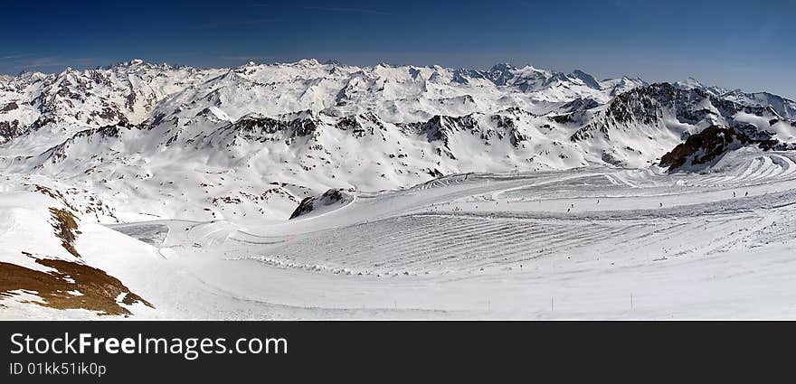 Ski resort Tignes panorama