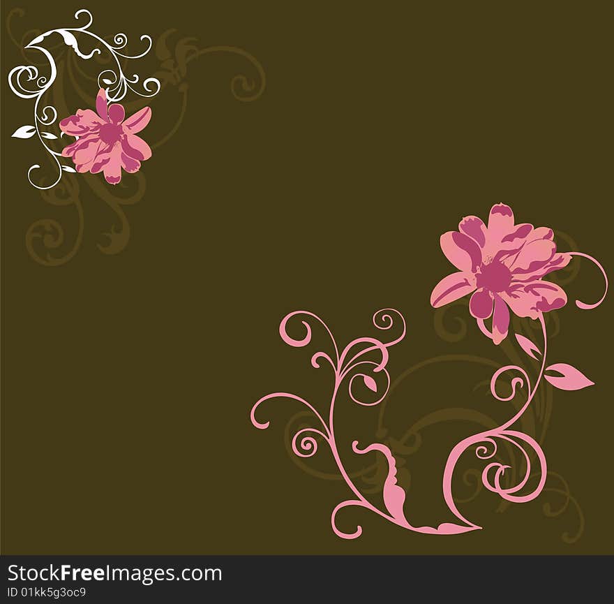 Illustration of a floral background