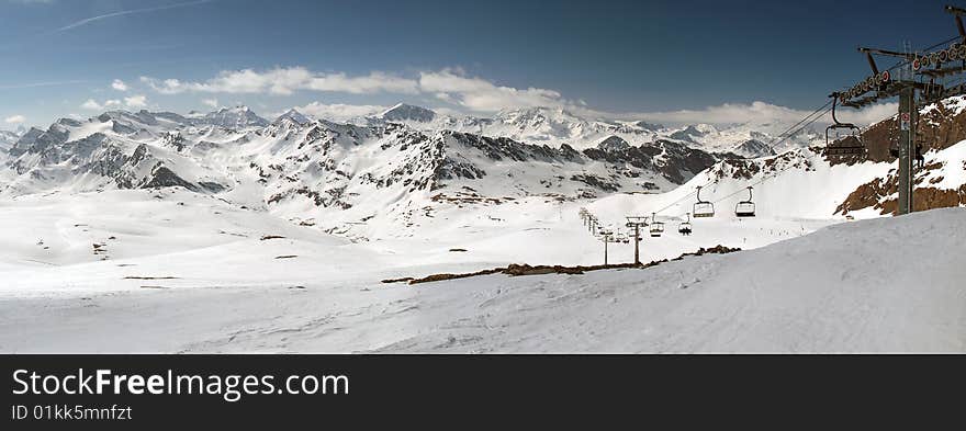 Mountain Ski resort Tignes. France. Mountain Ski resort Tignes. France