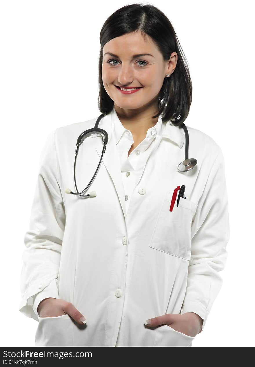 Female doctor with stethoscope