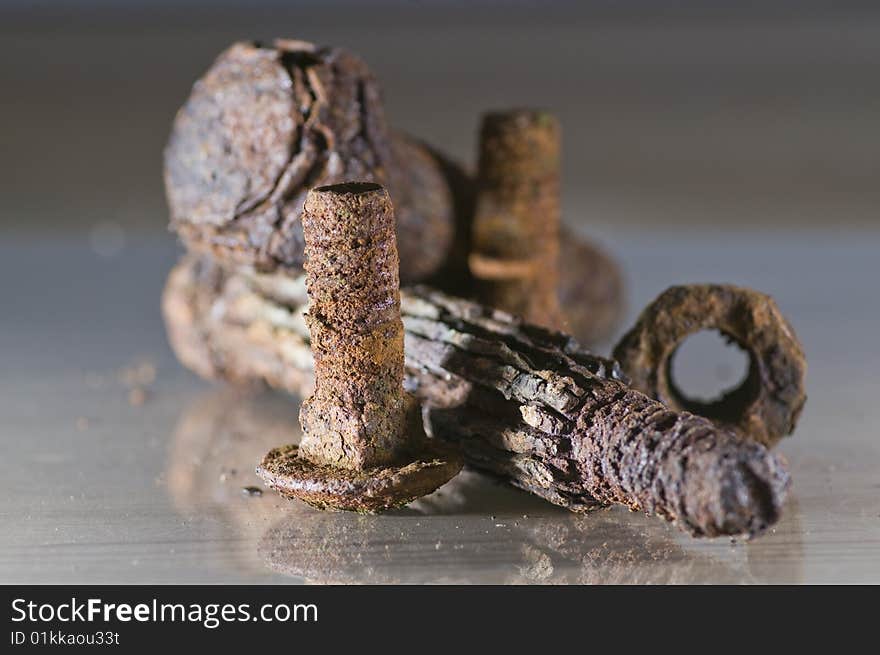 A Set of very old Rusty bolts