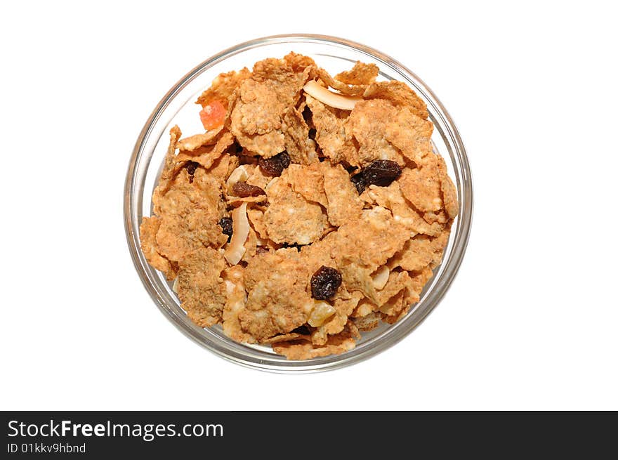 Bowl with corn flakes