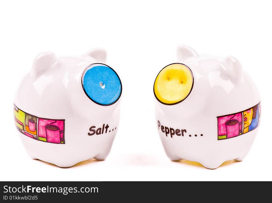 Salt & Pepper Shaker on the white background