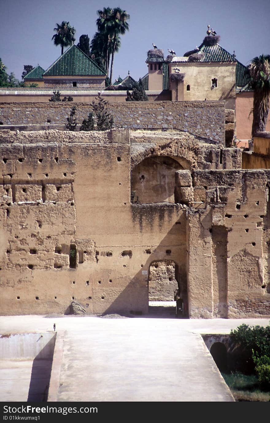 Palace El-Badi in Marrakesh,Morocco. Palace El-Badi in Marrakesh,Morocco