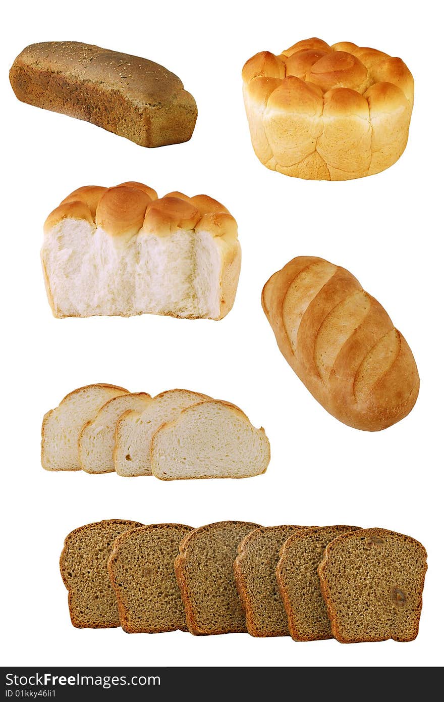 On a assortment of baked bread