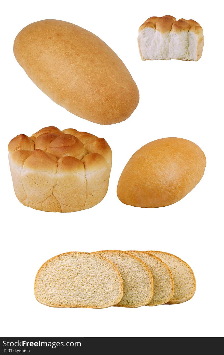 On a assortment of baked bread