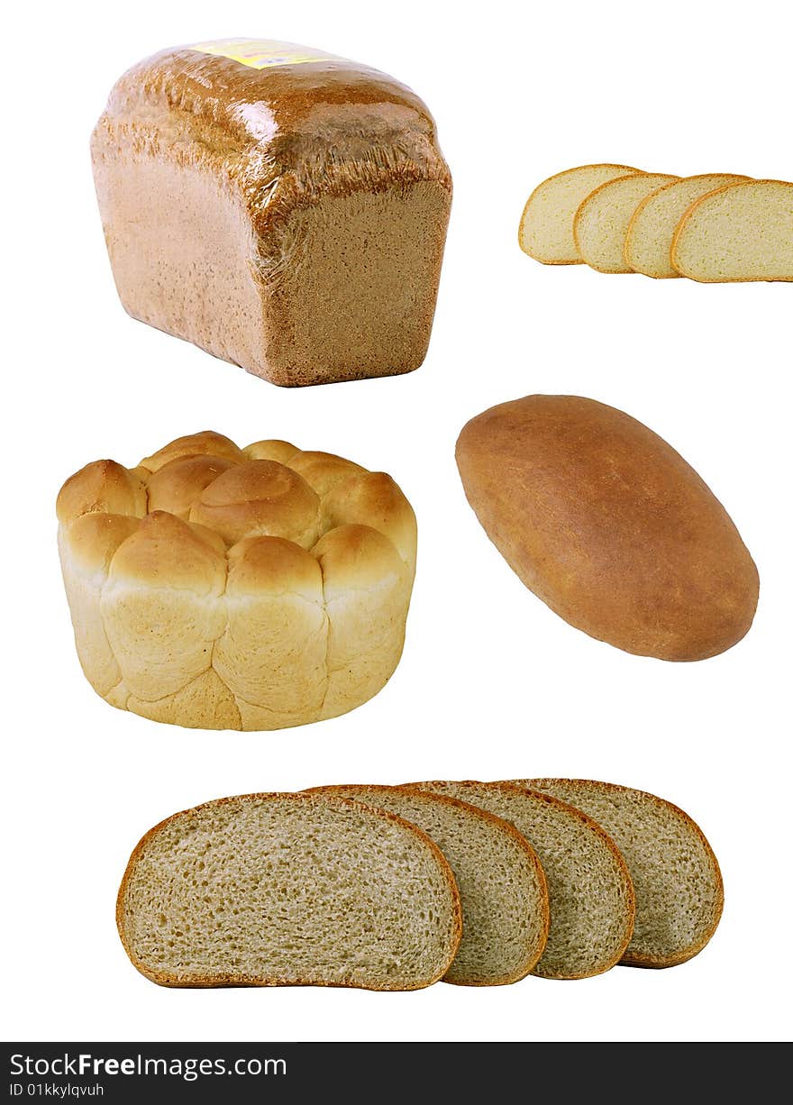 On a assortment of baked bread