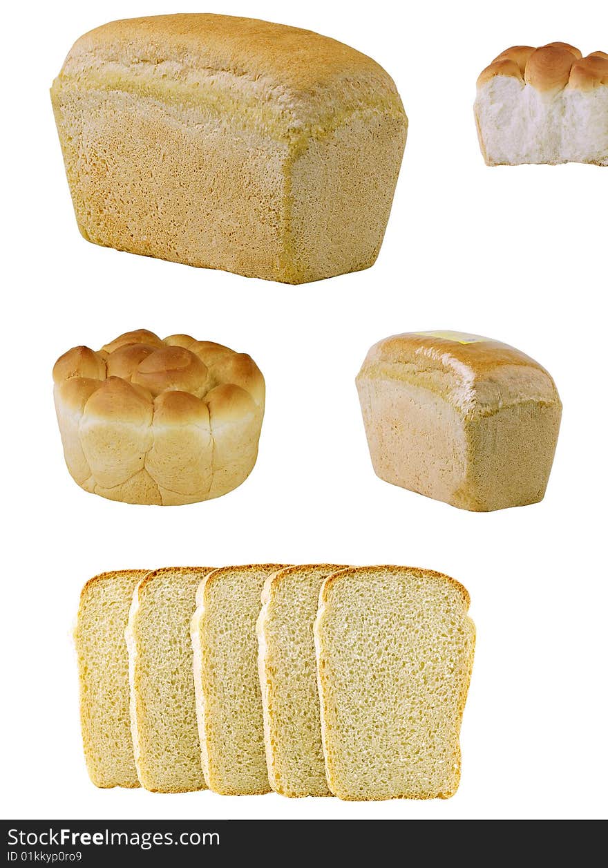 On a assortment of baked bread