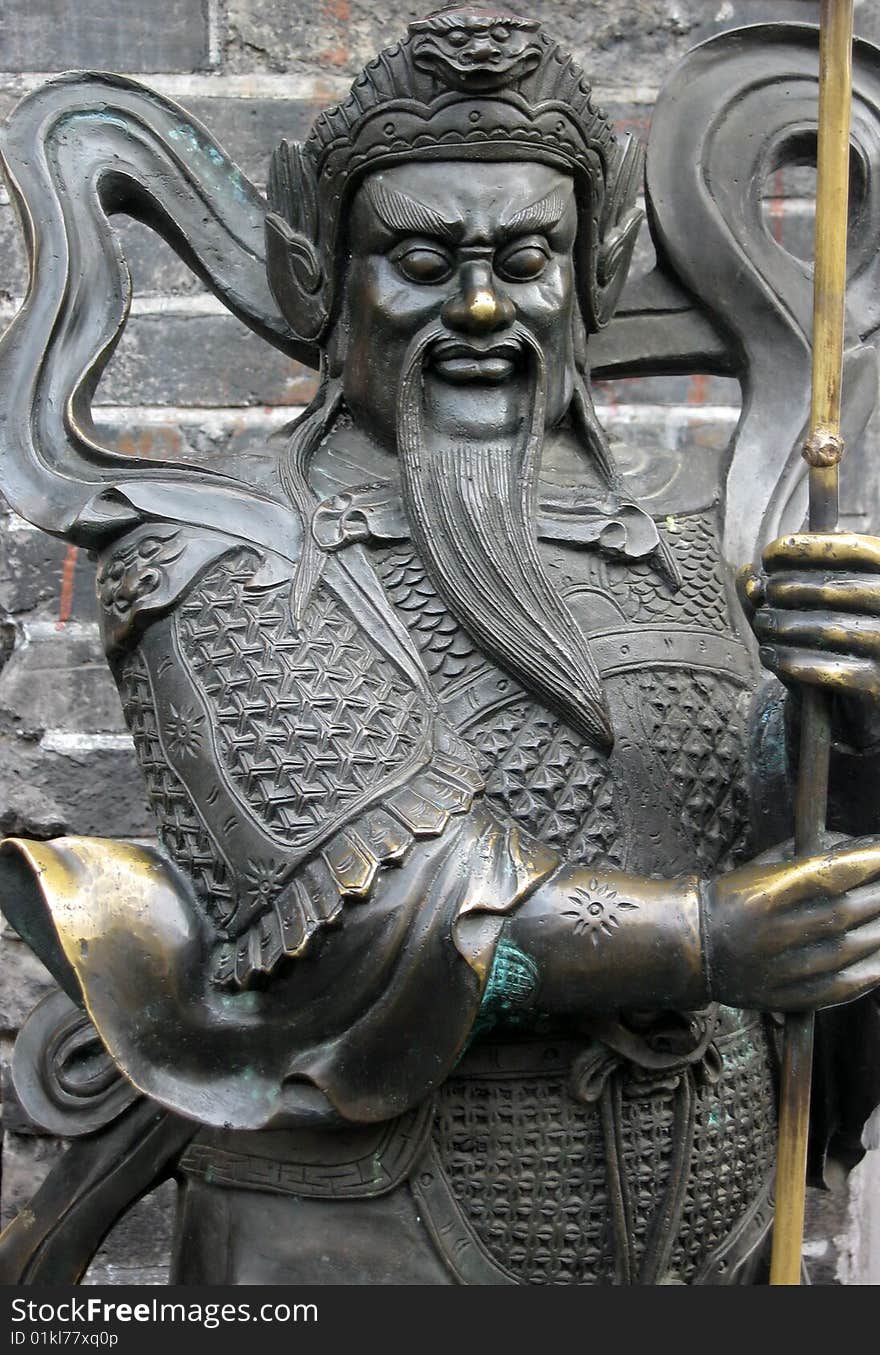 Chinese ancient mythical figure of bronze