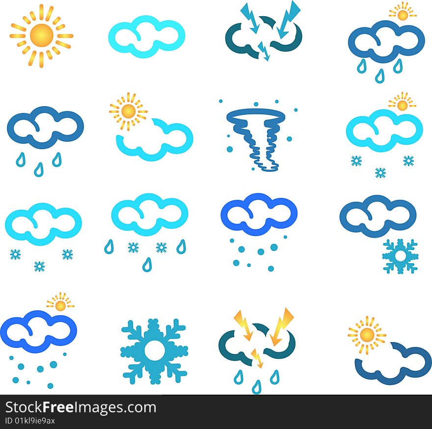 Weather icons set. vector only